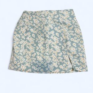 Wild Fable Floral Mini Skirt - Blue and White